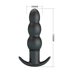 Schéma technique avec dimensions du plug anal vibrant 30mm 110mm