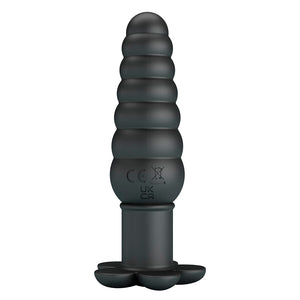 Plug anal vibrant silicone 10 modes base ventouse 11,7 cm — vue de profil