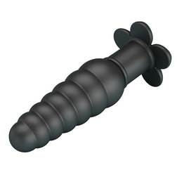 Détail de la tige graduée du plug anal vibrant noir