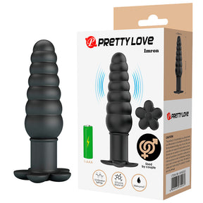 Plug anal vibrant silicone 10 modes base ventouse 11,7 cm — Imron · Pretty Love Bottom · Plugs Vibrants