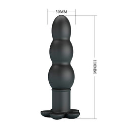 Schéma technique avec dimensions du plug anal vibrant