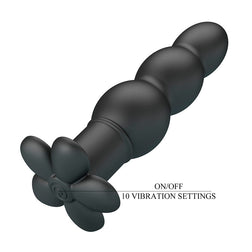 Vue rapprochée de la base fleur du plug anal vibrant