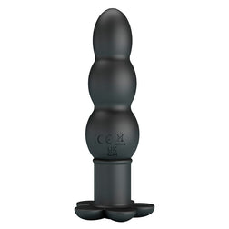 Vue de face du plug anal vibrant avec base fleur