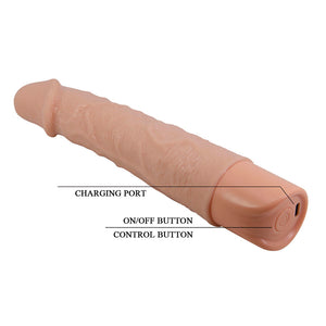 Gode vibrant réaliste veiné 20 cm — autre angle