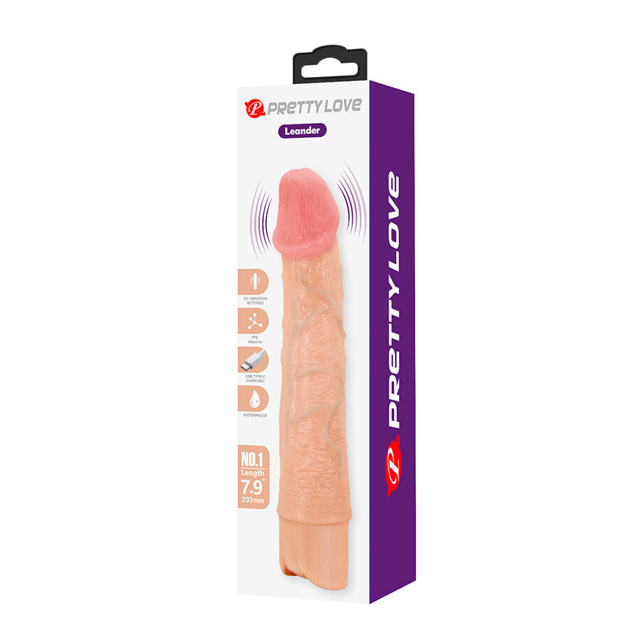 Gode vibrant réaliste veiné 20 cm — emballage