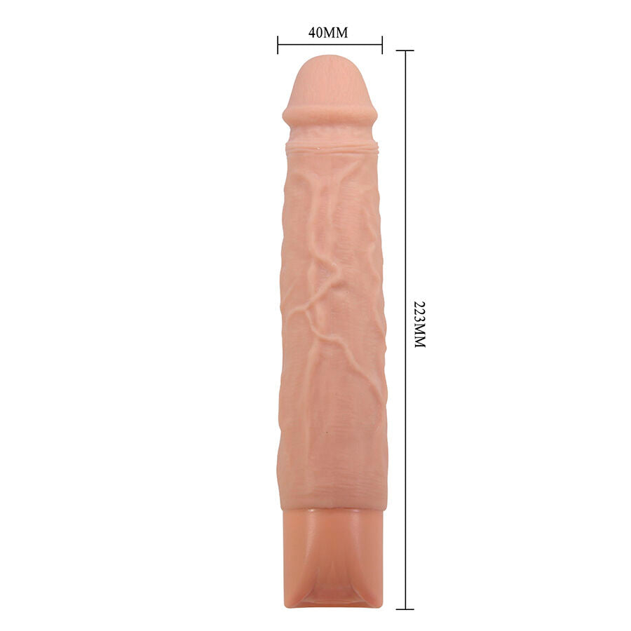 Gode vibrant réaliste veiné 22,3 cm — présentation