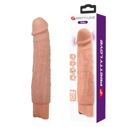 Fleshy realistic vibrating dildo 23,8 cm — Rufus — front view