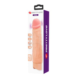 Fleshy realistic vibrating dildo 23,8 cm — Rufus — packaging