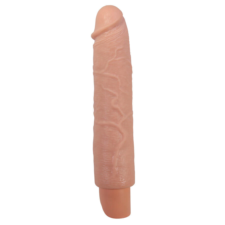 Large realistic vibrating dildo 25.2 cm, close-up
