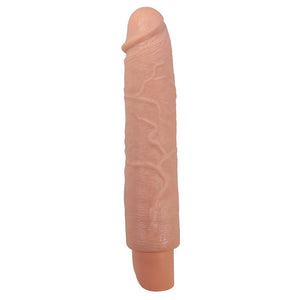 Large realistic vibrating dildo 25.2 cm, close-up