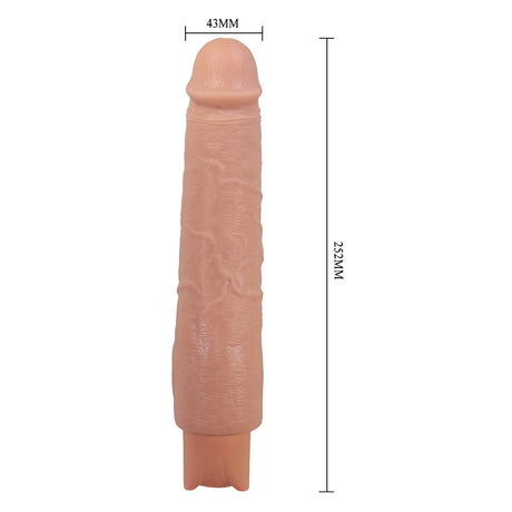 Gode vibrant réaliste grand format 25,2 cm — présentation