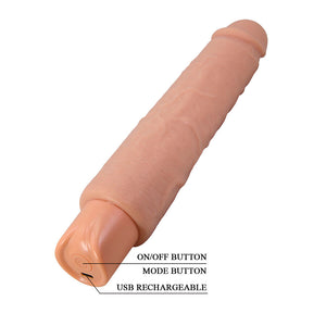 Large realistic vibrating dildo 25.2 cm, another angle