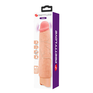 Large realistic vibrating dildo 25.2 cm, packaging