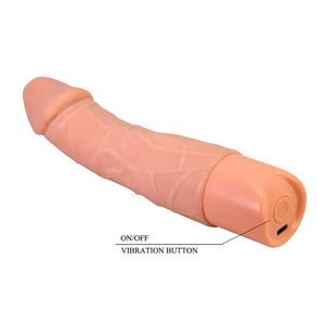 Gode vibrant réaliste compact 19,5 cm — texture visible