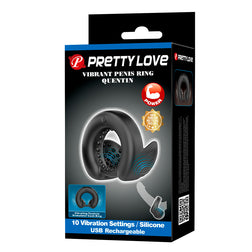 PRETTY LOVE QUENTIN ANNEAU PENIS AVEC STIMULATEUR TESTICULAIRE