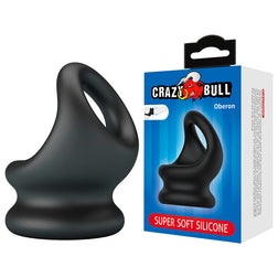 Cockring modèle Oberon en Silicone noir pour le plaisir intime.