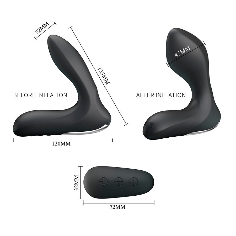 Masseur prostatique gonflable 12 modes télécommandé — emballage