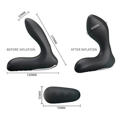 Masseur prostatique gonflable 12 modes télécommandé — emballage