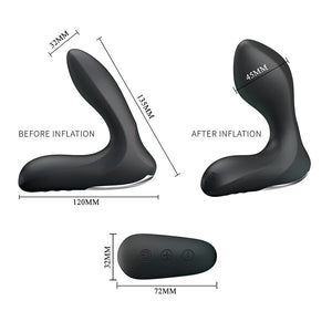 Masseur prostatique gonflable 12 modes télécommandé — emballage