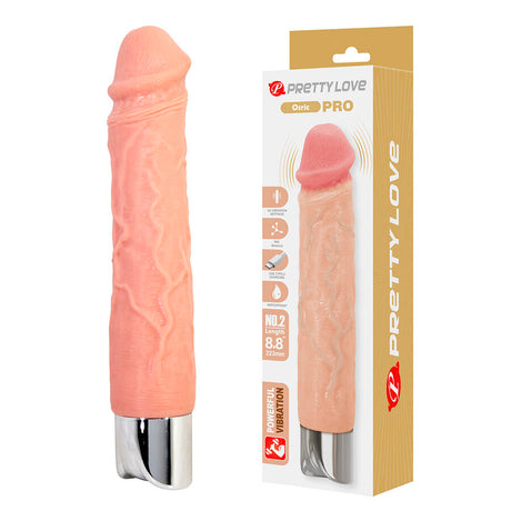 Gode réaliste Pretty Love Vibromasseur réaliste flexible 10 modes rechargeable — Osric Pro en TPE vu de face