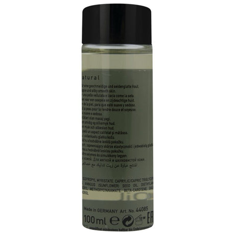 Huile de massage naturelle sans parfum 100 ml — emballage