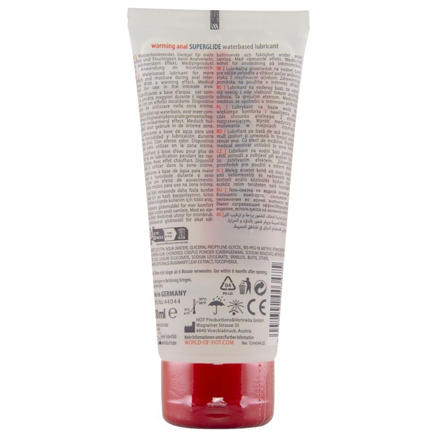 HOT LIQUIDE CHAUFFANT POUR PLAISIR ANAL SUPERGLIDE 100 ML