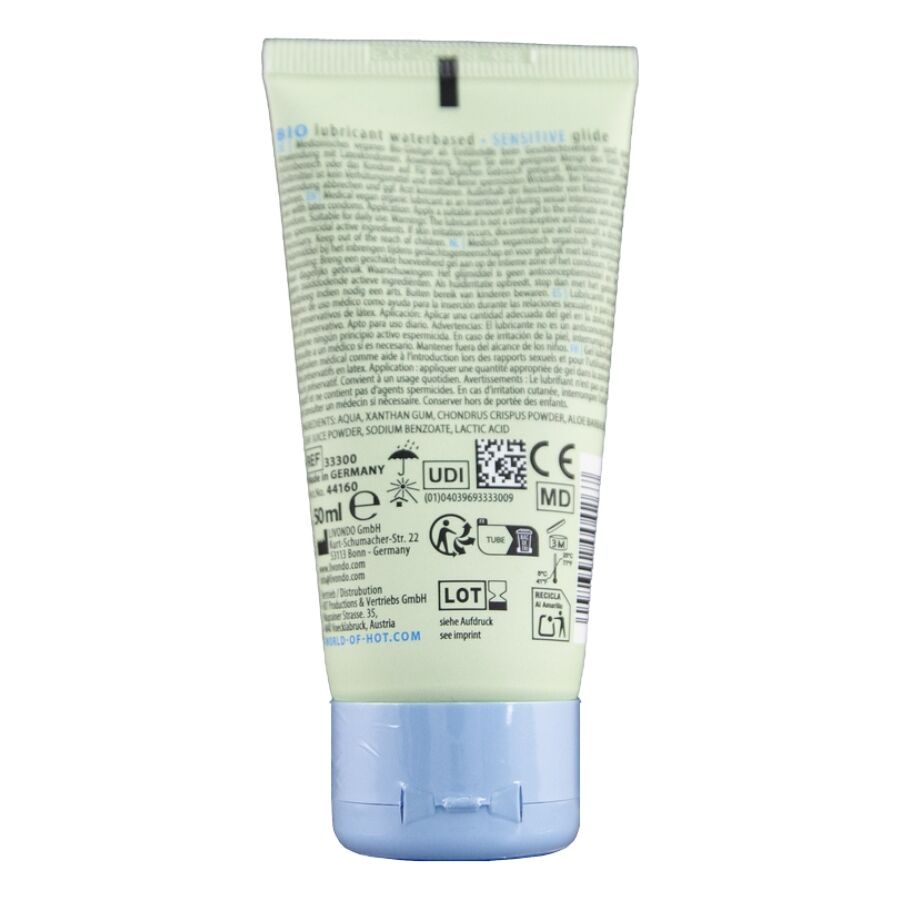 Lubrifiant bio peaux sensibles aloe vera 50 ml — emballage
