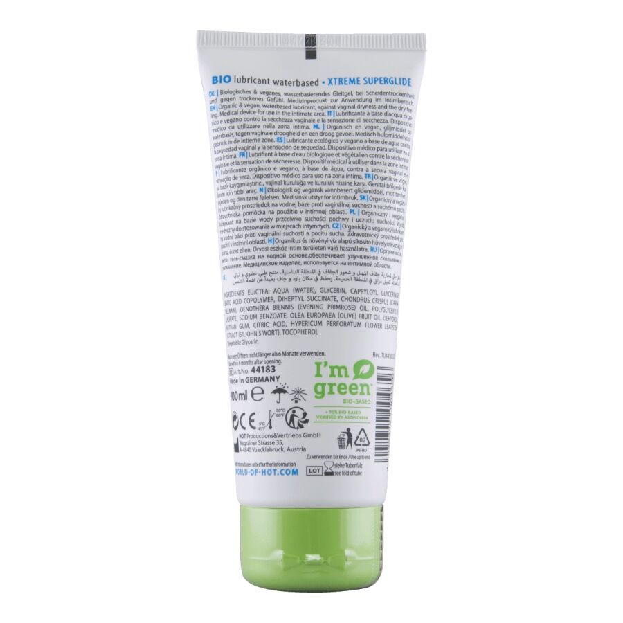 Lubrifiant bio vegan super concentré 100 ml — emballage