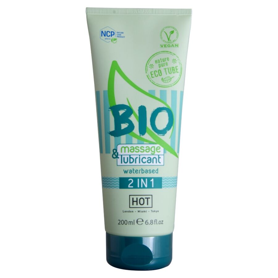 Gel de massage et lubrifiant bio 2-en-1 200 ml — Bio Massage · Hot · Lubrifiants Bio