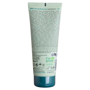 Gel de massage et lubrifiant bio 2-en-1 200 ml — emballage