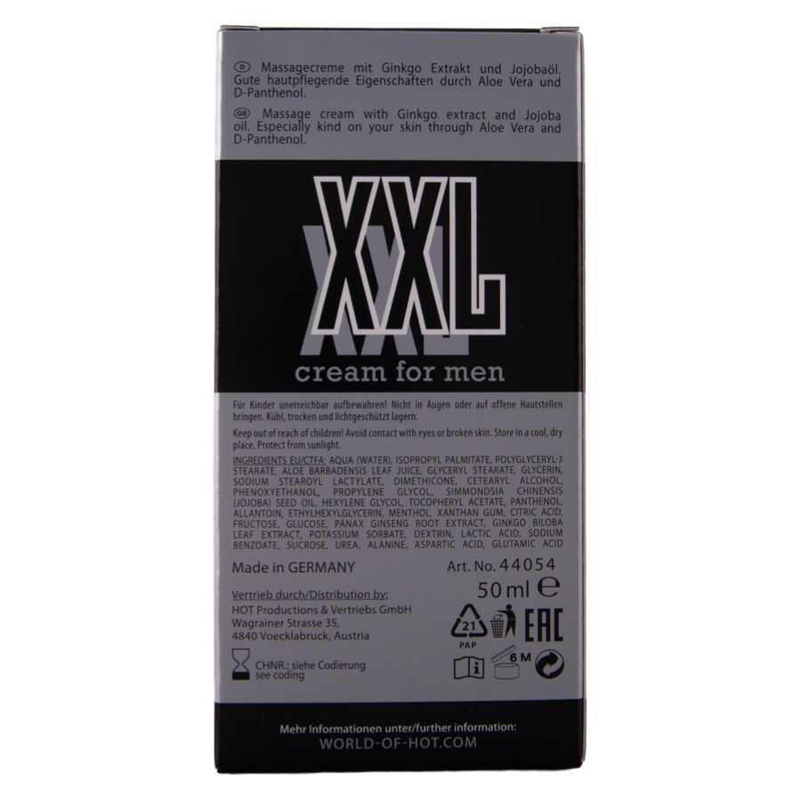 HOT CREME XXL POUR HOMMES 50 ML