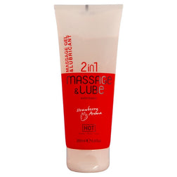 Lubrifiant intime Gel de massage et lubrifiant fraise 200 ml au meilleur prix