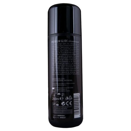 Lubrifiant silicone premium avec pompe 200 ml — vue de profil