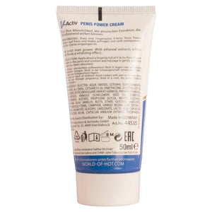 HOT CREME STIMULANTE POUR LE PENIS V ACTIV POUR HOMMES 50 ML