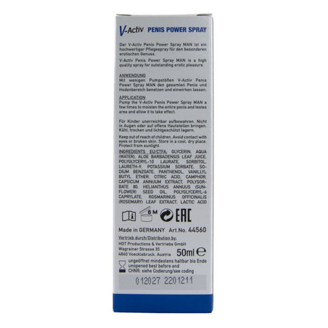 HOT V ACTIV SPRAY STIMULANT POUR LE PENIS 50 ML