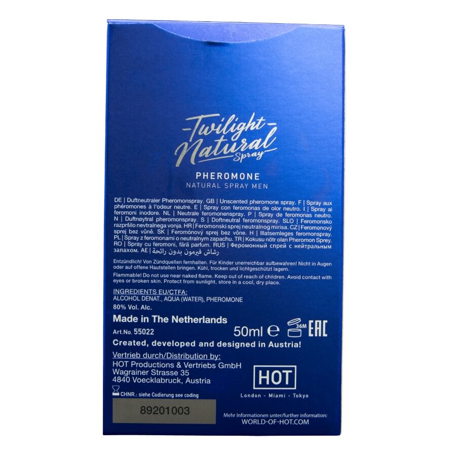 HOT TWILIGHT PHEROMONE SPRAY NATUREL POUR HOMMES 50 ML