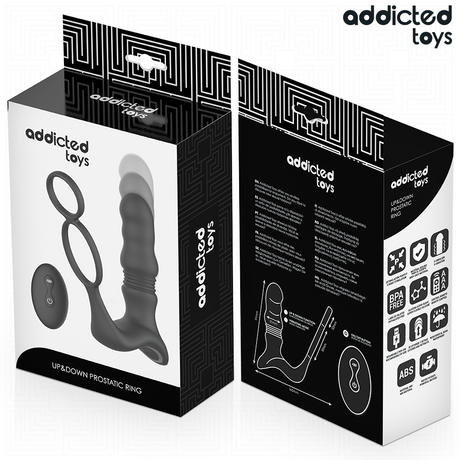 Cockring double avec stimulateur prostate va-et-vient — emballage