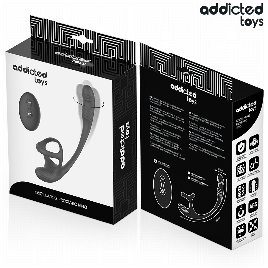 ADDICTED TOYS PLUG ANAL AVEC VIBRATION ONDULATION A 360 ET STIMULATEUR DE TESTICULES