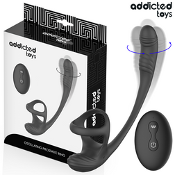 Coffret de plug vibrant rotatif 360 avec anneaux péniens