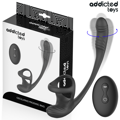ADDICTED TOYS PLUG ANAL AVEC VIBRATION ONDULATION A 360 ET STIMULATEUR DE TESTICULES