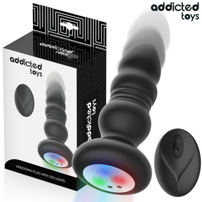 ADDICTED TOYS PLUG ANAL ROTATIF ET VIBRANT TELECOMMANDE AVEC LUMIERE LED