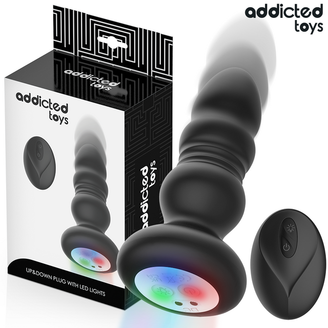 ADDICTED TOYS PLUG ANAL ROTATIF ET VIBRANT TELECOMMANDE AVEC LUMIERE LED