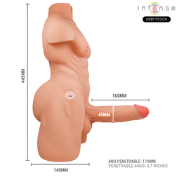 Realistic Muscled Torso 6.2 kg with Vibrating Dildo and Anus — Deep Touch Marty