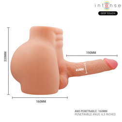 Deep Touch Richie Realistic Torso with Vibrating Dildo and Anus — 4.7 kg