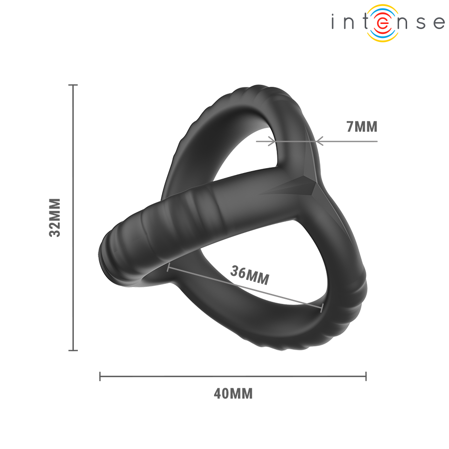 INTENSE JOHN ANNEAU TRIPLE AJUSTABLE POUR LE PENIS MODELE 4