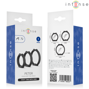 INTENSE PETER ENSEMBLE DE 3 ANNEAUX PENIS MODELE 9