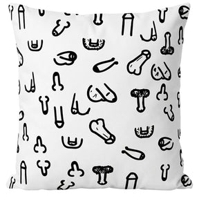 DIABLO PICANTE COUSSIN PENIS BLANC 30 X 30