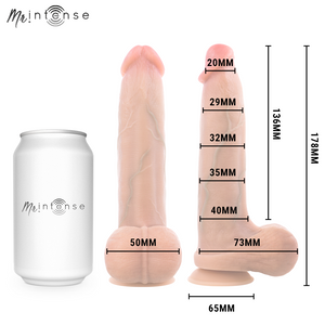 MR INTENSE BRUCE S GODEMICHET EN SILICONE AVEC TESTICULES 178 CM O 4 CM