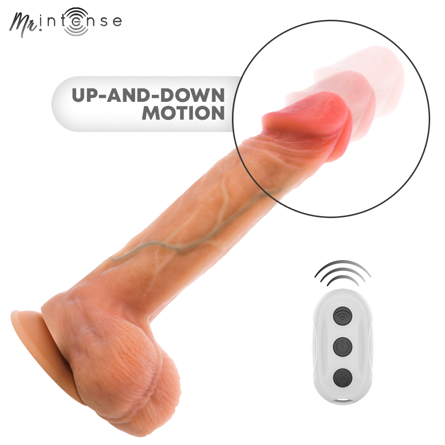 MR INTENSE LOGAN VIBRATEUR GODEMICHET EN SILICONE AVEC EFFET CHAUFFANT ET TELECOMMANDE 20 CM O 41 CM
