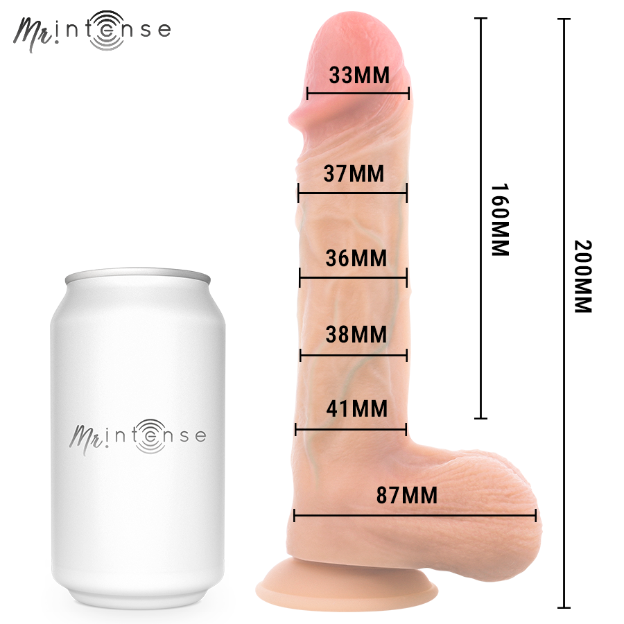 MR INTENSE LOGAN VIBRATEUR GODEMICHET EN SILICONE AVEC EFFET CHAUFFANT ET TELECOMMANDE 20 CM O 41 CM